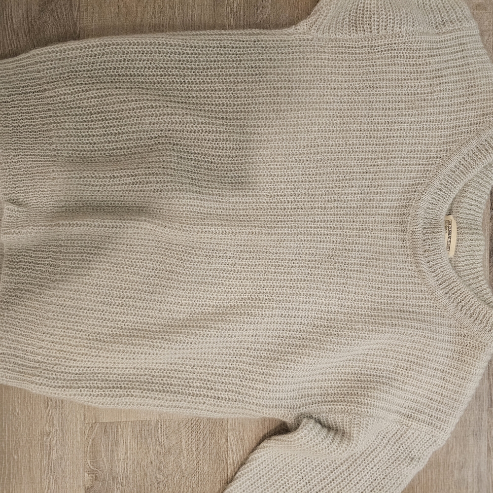 Current/Elliott Cream Off-the-Shoulder Sweater